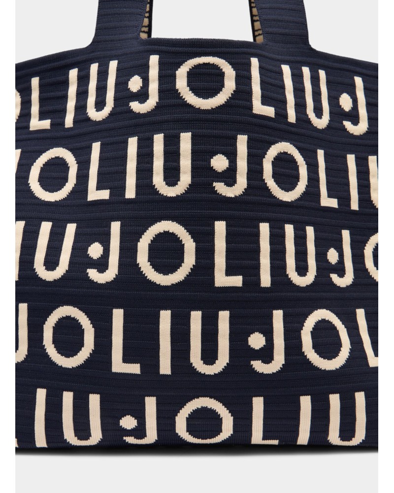 Cabas moyen LIU JO en maille logo jacquard LIU JO - 5