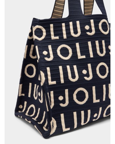 Cabas moyen LIU JO en maille logo jacquard LIU JO - 6