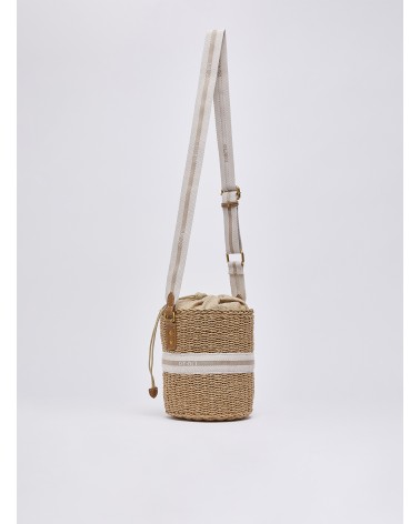 Sac seau LIU JO en paille avec logo jacquard LIU JO - 3