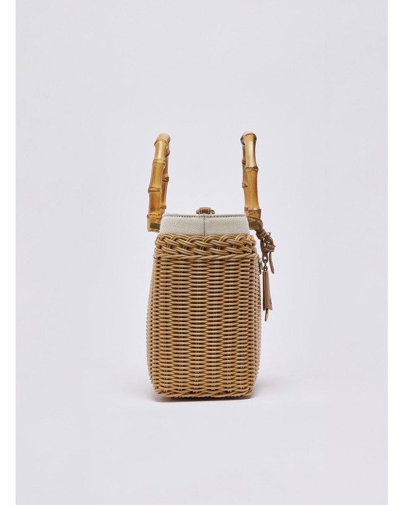 Sac LIU JO en raphia avec poignées bambou LIU JO - 5