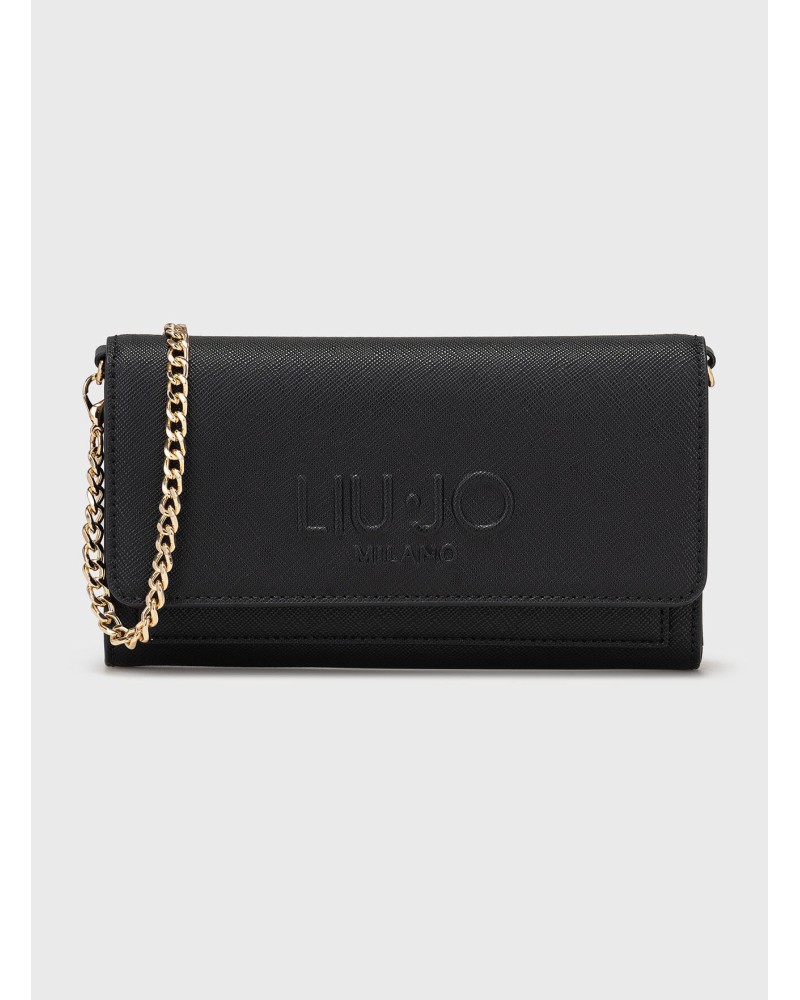Pochette LIU JO imprimé Saffiano avec bandoulière chaine LIU JO - 2