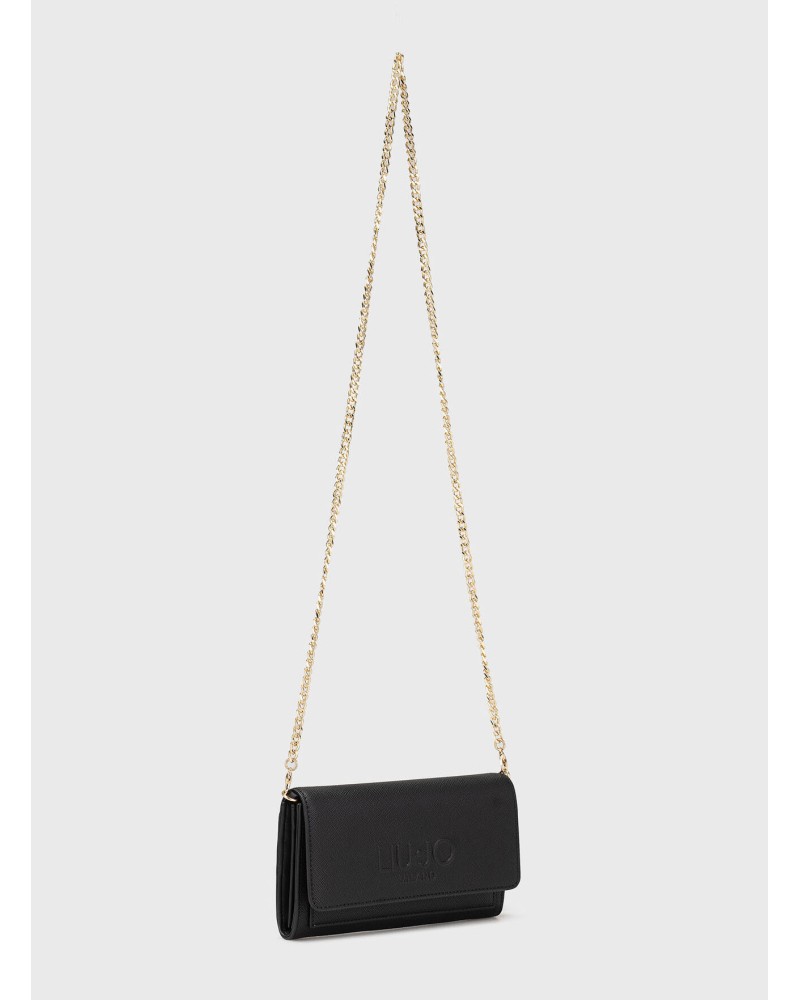Pochette LIU JO imprimé Saffiano avec bandoulière chaine LIU JO - 3