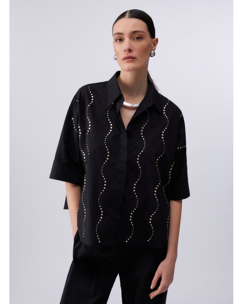 Chemise LIU JO popeline applications bijoux LIU JO - 8