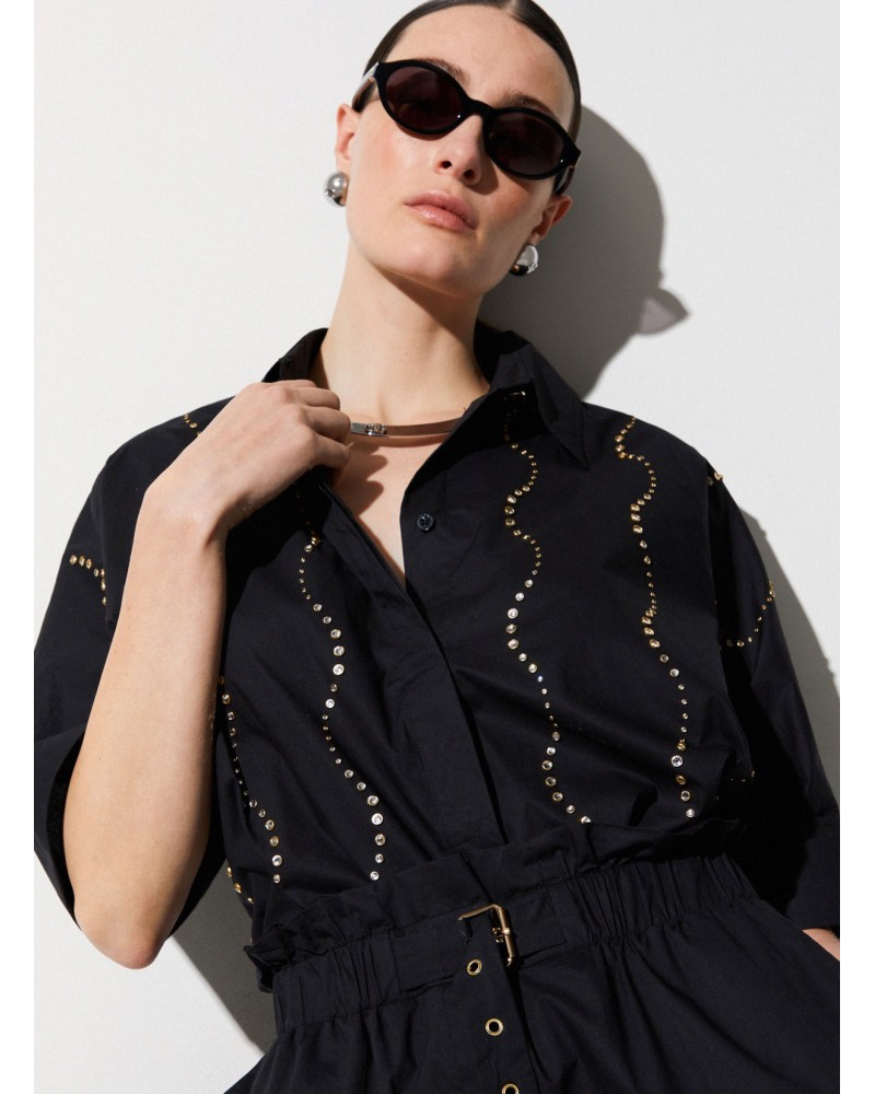 Chemise LIU JO popeline applications bijoux LIU JO - 14