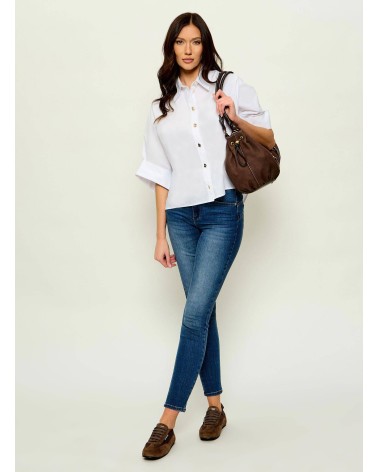 Chemise oversize popeline LIU JO coton avec boutons dorés LIU JO - 2
