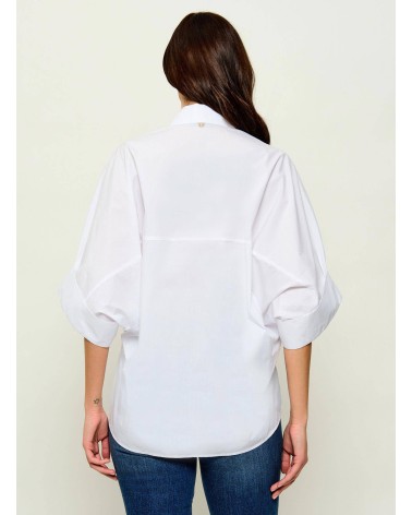 Chemise oversize popeline LIU JO coton avec boutons dorés LIU JO - 3