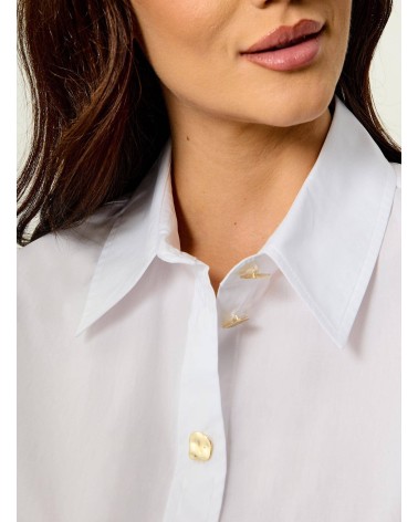 Chemise oversize popeline LIU JO coton avec boutons dorés LIU JO - 4