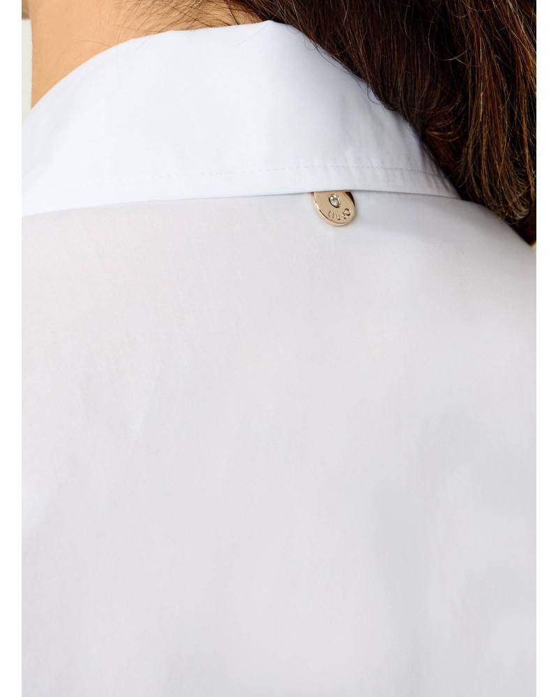 Chemise oversize popeline LIU JO coton avec boutons dorés LIU JO - 5