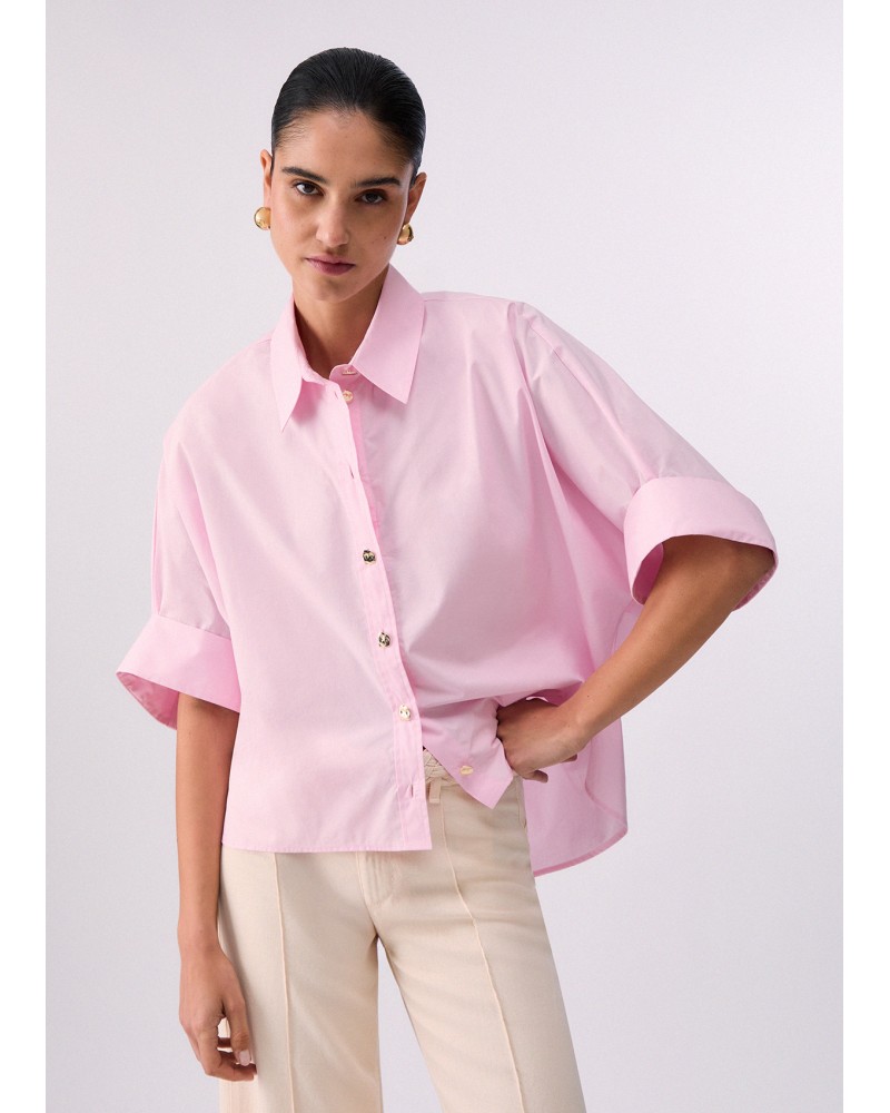 Chemise oversize popeline LIU JO coton avec boutons dorés LIU JO - 6