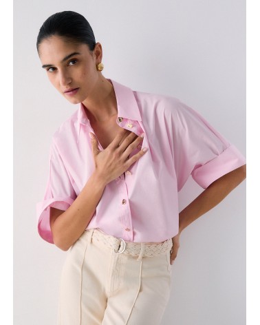 Chemise oversize popeline LIU JO coton avec boutons dorés LIU JO - 9