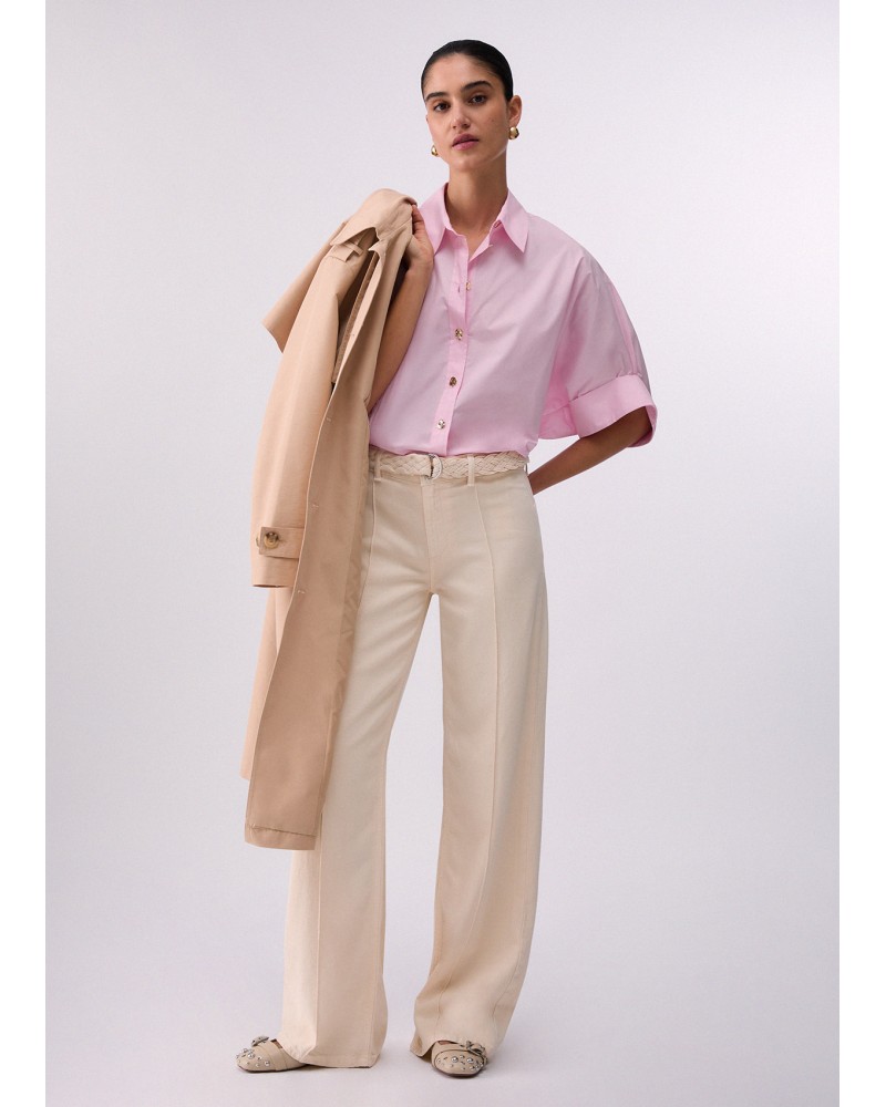 Chemise oversize popeline LIU JO coton avec boutons dorés LIU JO - 11