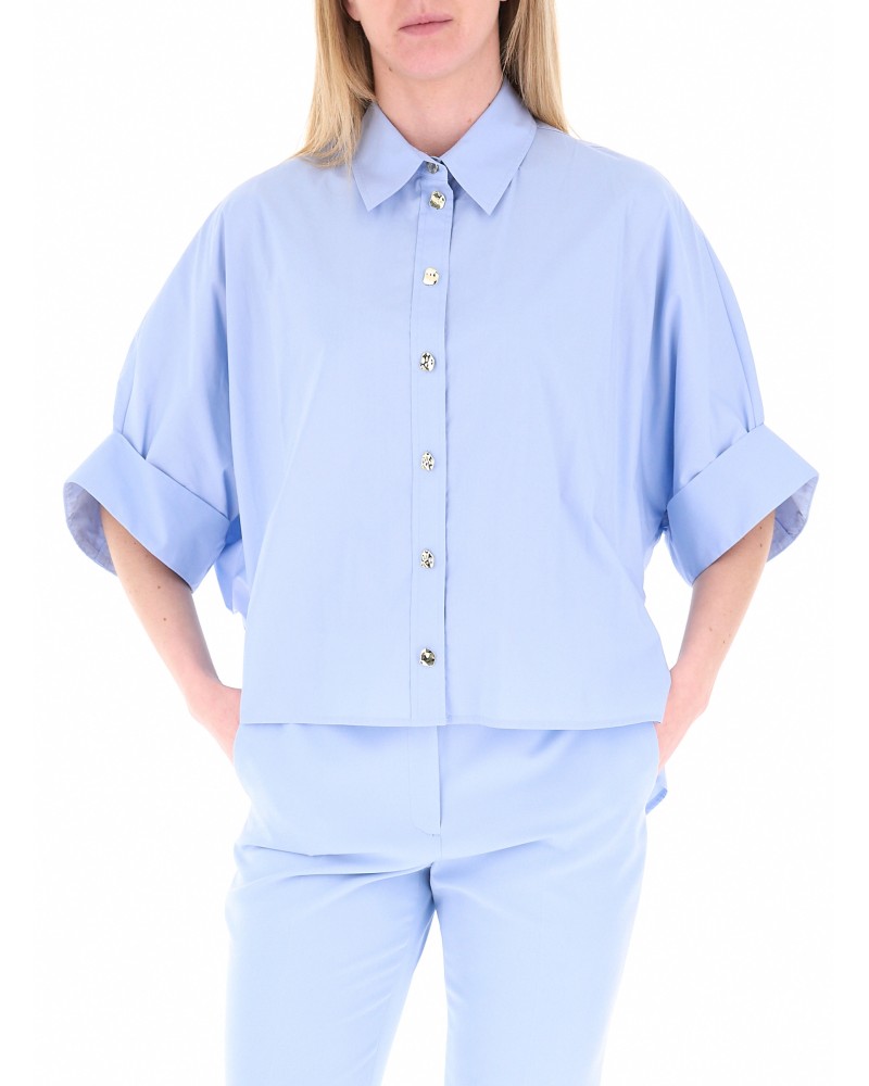 Chemise oversize popeline LIU JO coton avec boutons dorés LIU JO - 13