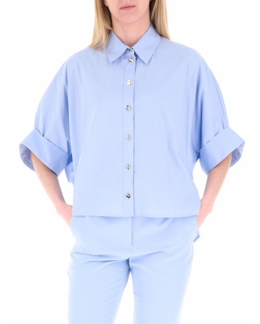 Chemise oversize popeline LIU JO coton avec boutons dorés LIU JO - 13