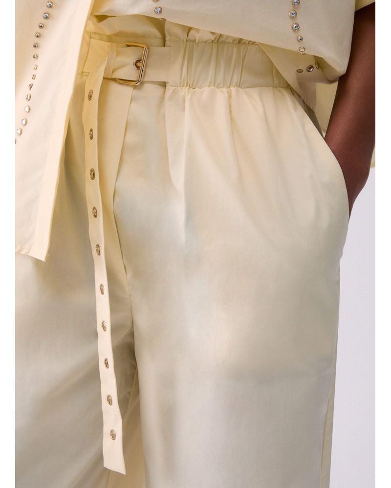 Pantalon taille haute LIU JO coton structuré LIU JO - 5