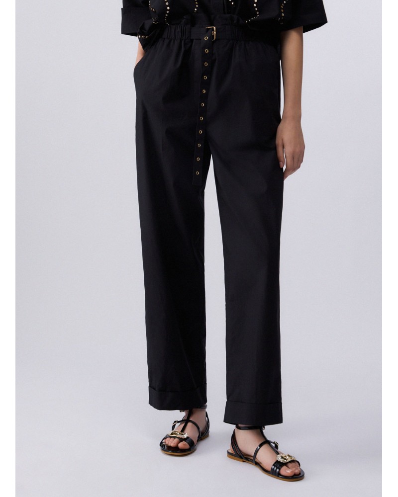 Pantalon taille haute LIU JO coton structuré LIU JO - 8
