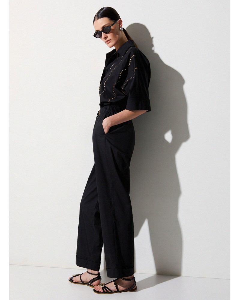 Pantalon taille haute LIU JO coton structuré LIU JO - 10