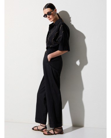 Pantalon taille haute LIU JO coton structuré LIU JO - 10