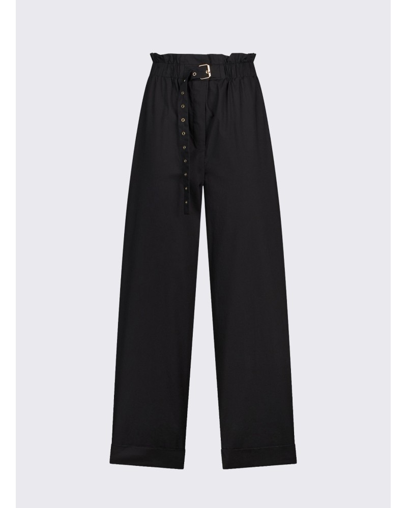 Pantalon taille haute LIU JO coton structuré LIU JO - 12