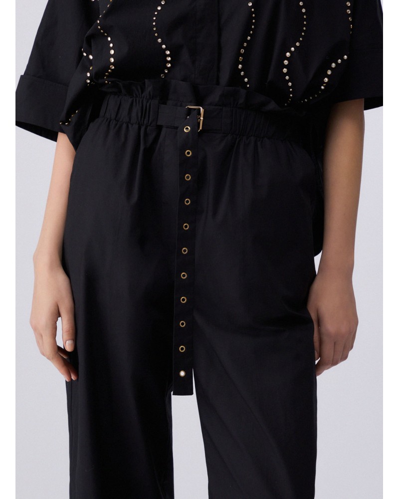 Pantalon taille haute LIU JO coton structuré LIU JO - 14