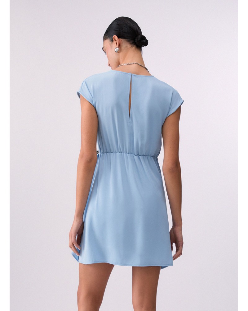 Robe courte LIU JO croisée et drapée détail bijou LIU JO - 2