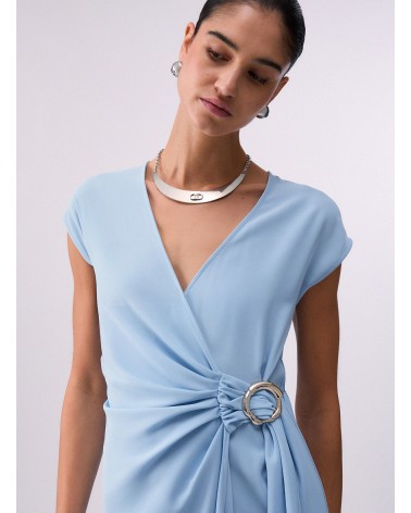 Robe courte LIU JO croisée et drapée détail bijou LIU JO - 4