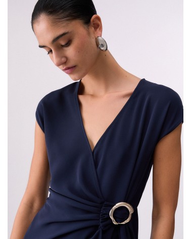 Robe courte LIU JO croisée et drapée détail bijou LIU JO - 13