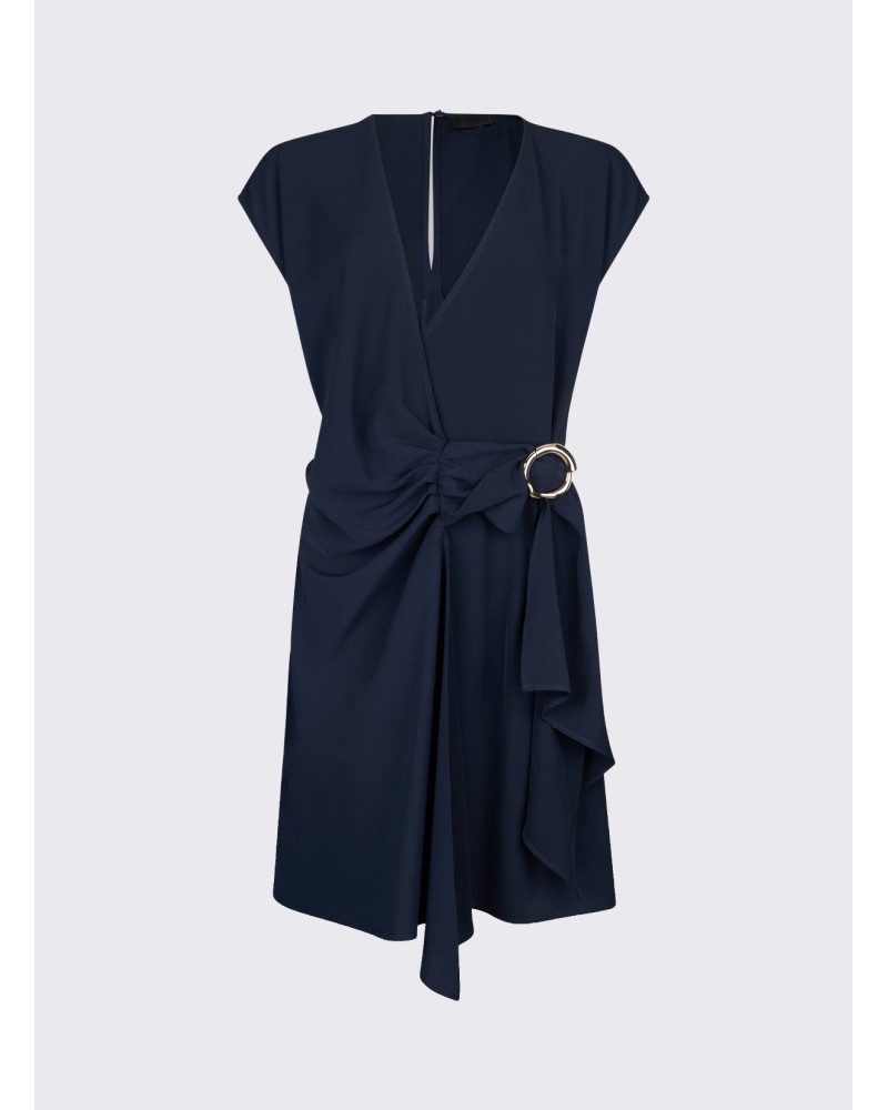 Robe courte LIU JO croisée et drapée détail bijou LIU JO - 14