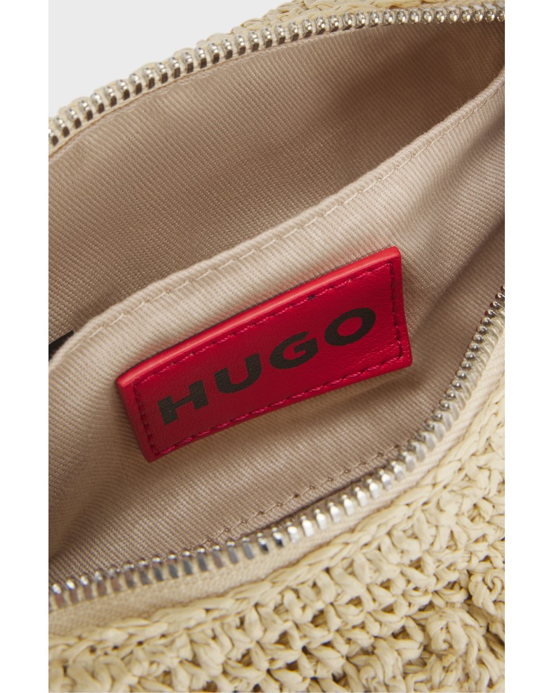 Sac à main hobo tressé HUGO avec charms logo HUGO - 6