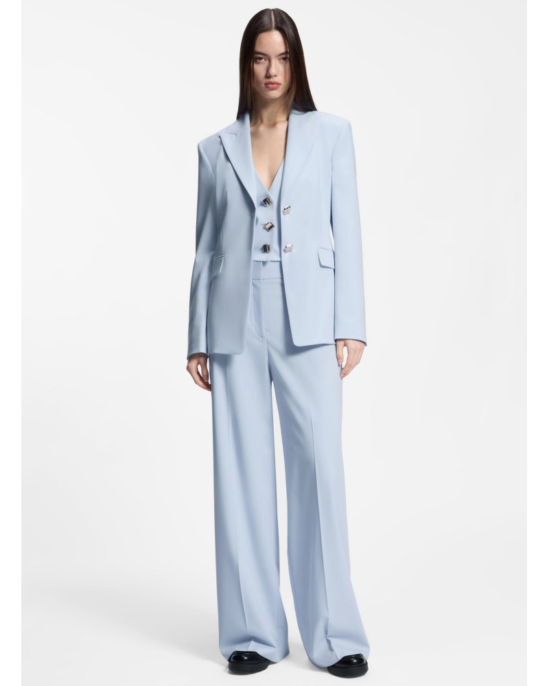 Pantalon large à taille haute stretch HUGO avec plis HUGO - 1
