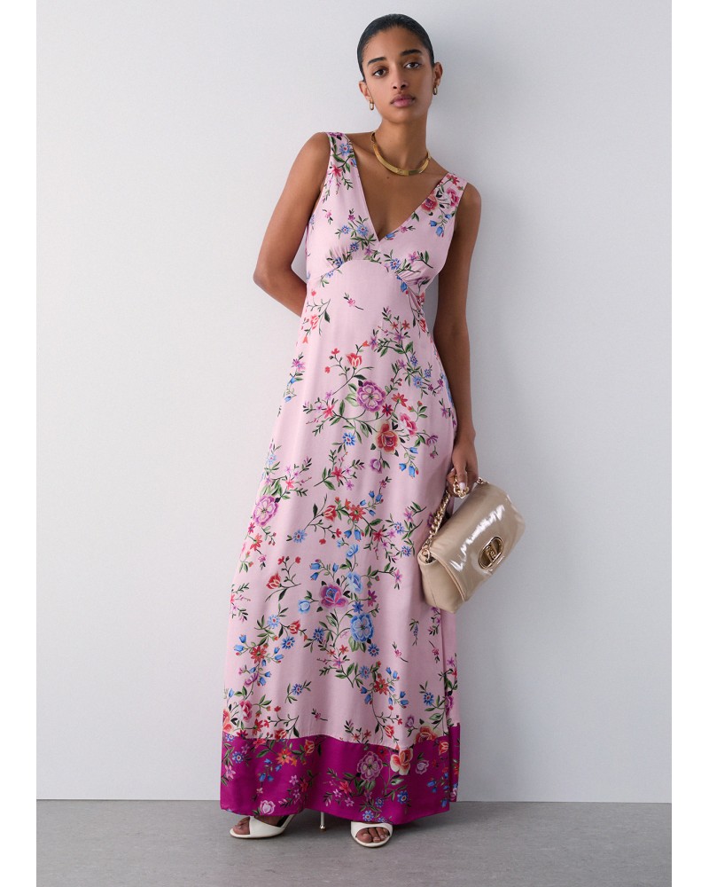 Robe longue LIU JO avec un imprimé floral rose LIU JO - 3