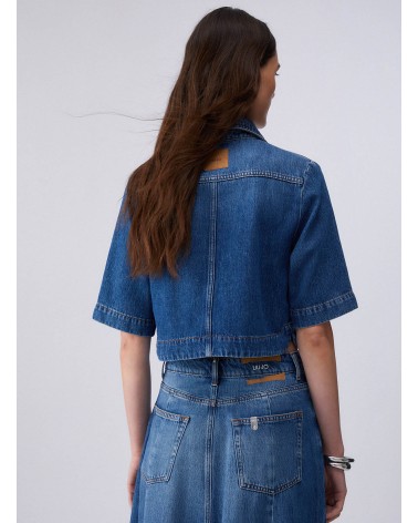 Chemise en denim carrée LIU JO manches courtes LIU JO - 1