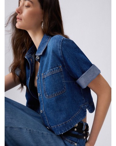 Chemise en denim carrée LIU JO manches courtes LIU JO - 3