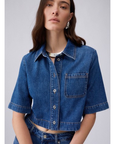 Chemise en denim carrée LIU JO manches courtes LIU JO - 5