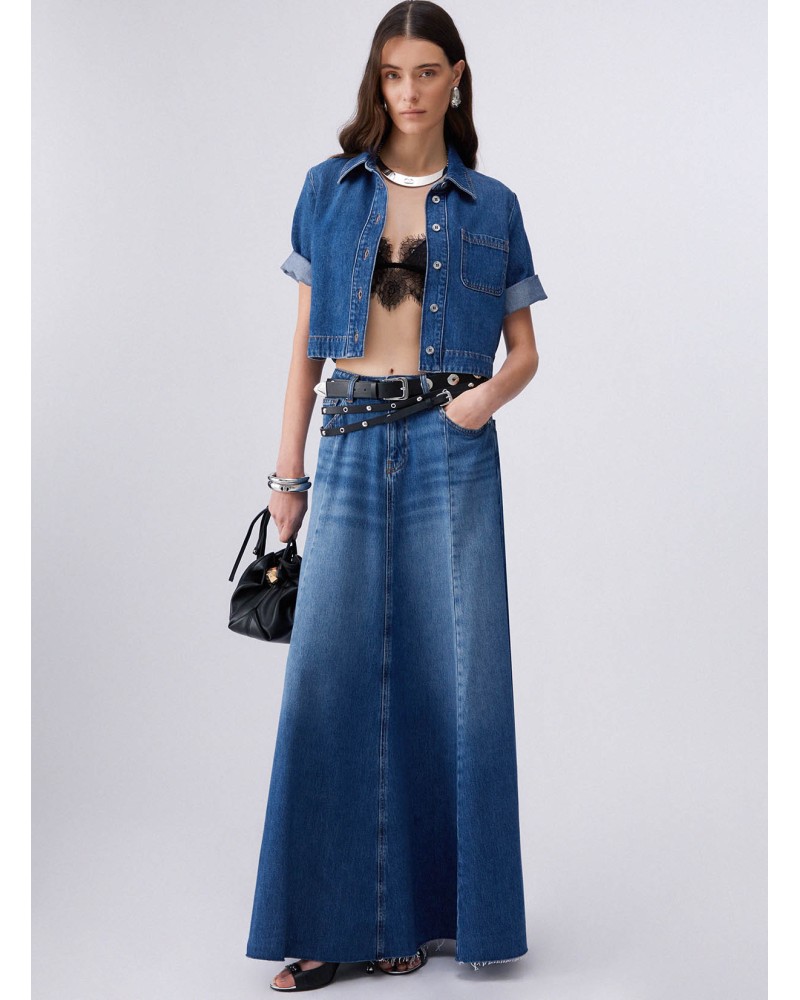 Chemise en denim carrée LIU JO manches courtes LIU JO - 6