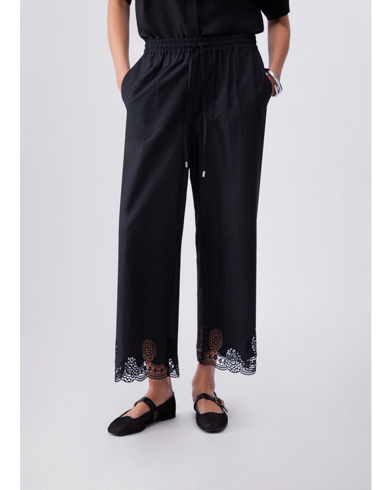 Pantalon raccourci broderies ajourées LIU JO LIU JO - 1