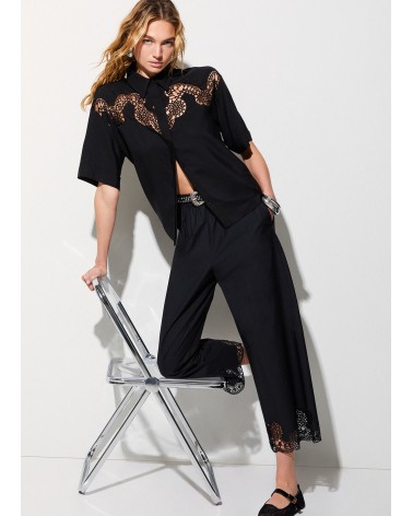Pantalon raccourci broderies ajourées LIU JO LIU JO - 4