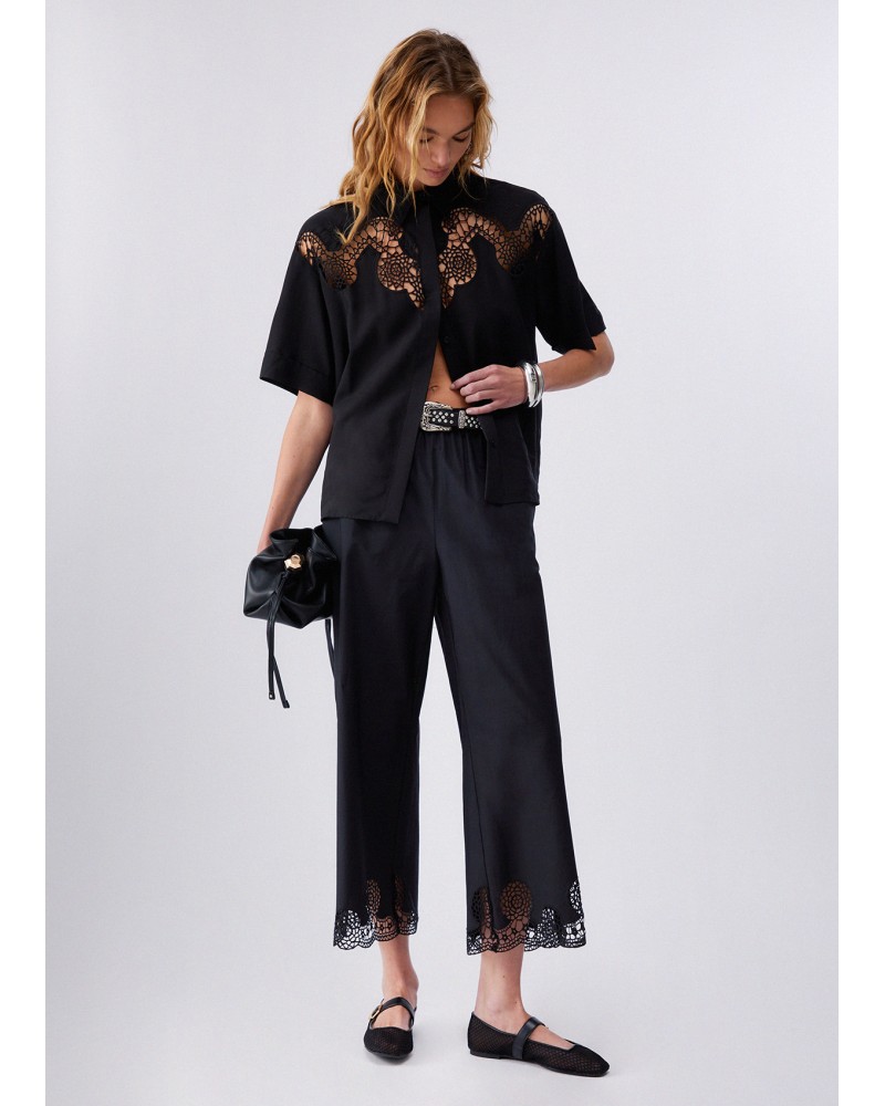 Pantalon raccourci broderies ajourées LIU JO LIU JO - 6