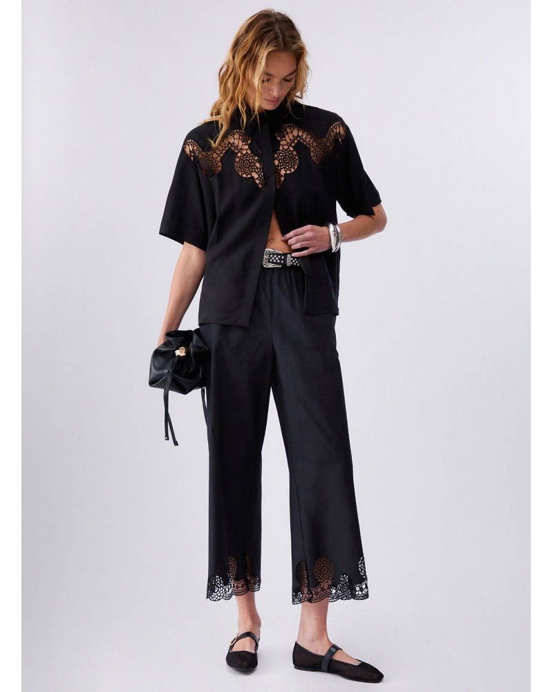 Chemise noire broderie ajourée LIU JO LIU JO - 6
