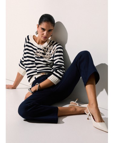Pantalon taille haute LIU JO cropped et bottom up LIU JO - 4