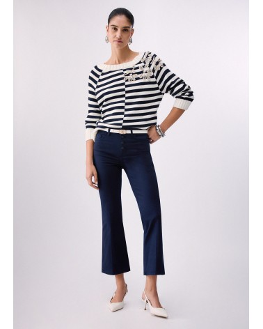 Pantalon taille haute LIU JO cropped et bottom up LIU JO - 6