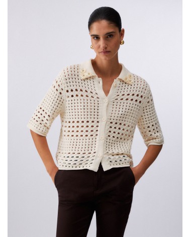 Cardigan femme en crochet coton LIU JO élégant LIU JO - 2