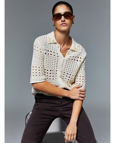 Cardigan femme en crochet coton LIU JO élégant LIU JO - 4