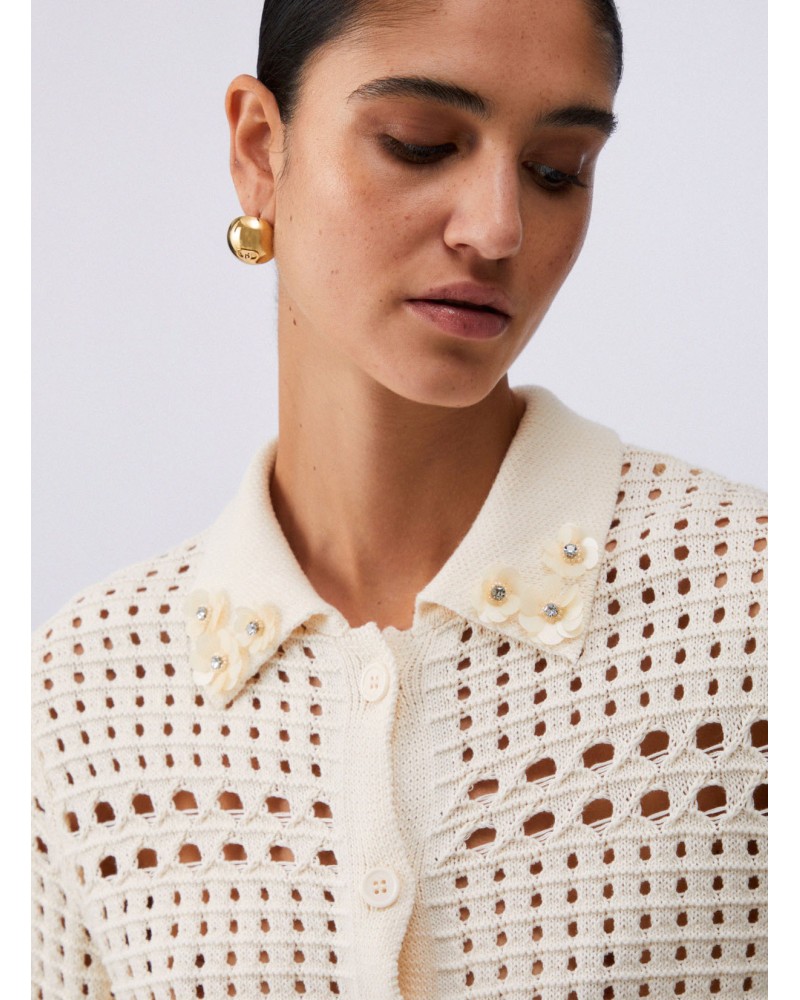 Cardigan femme en crochet coton LIU JO élégant LIU JO - 5