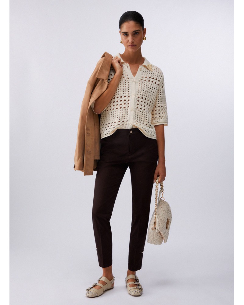 Cardigan femme en crochet coton LIU JO élégant LIU JO - 6