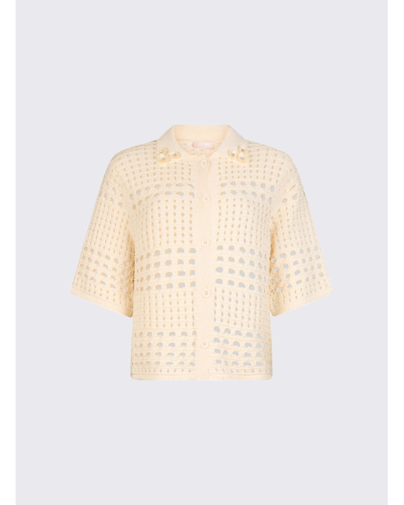 Cardigan femme en crochet coton LIU JO élégant LIU JO - 7
