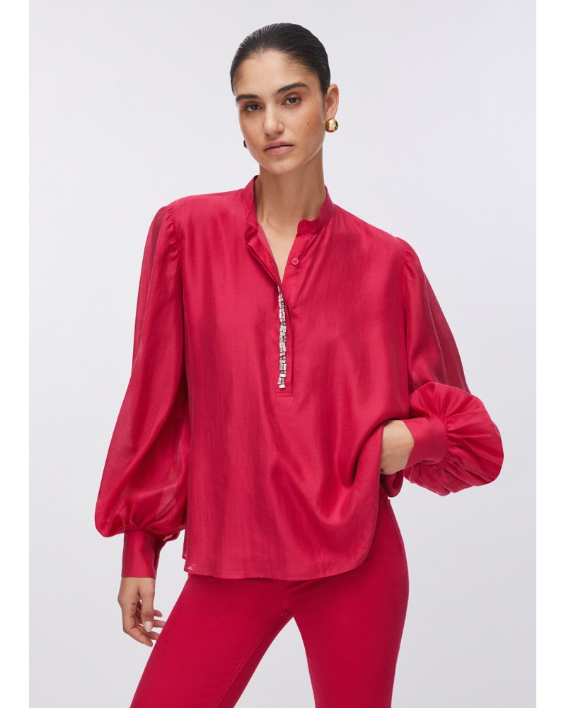 Blouse mousseline broderies pierres LIU JO LIU JO - 8