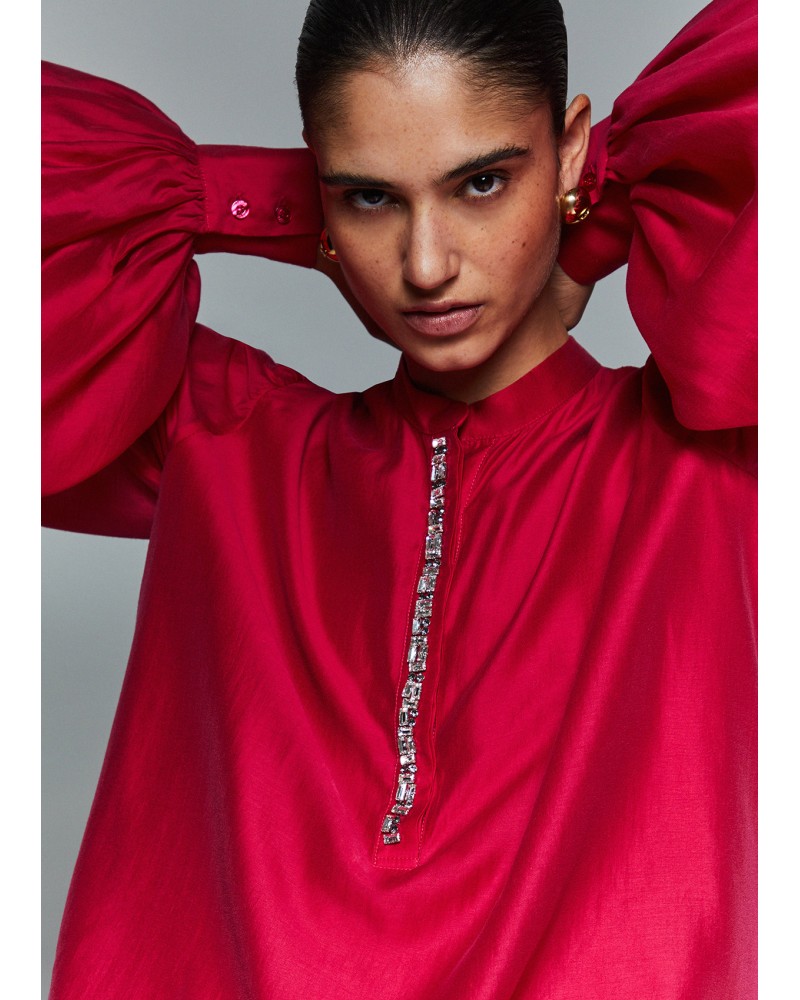 Blouse mousseline broderies pierres LIU JO LIU JO - 11