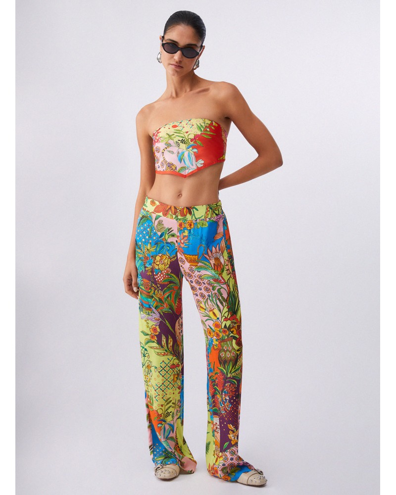Pantalon femme fluide LIU JO en satin imprimé LIU JO - 6