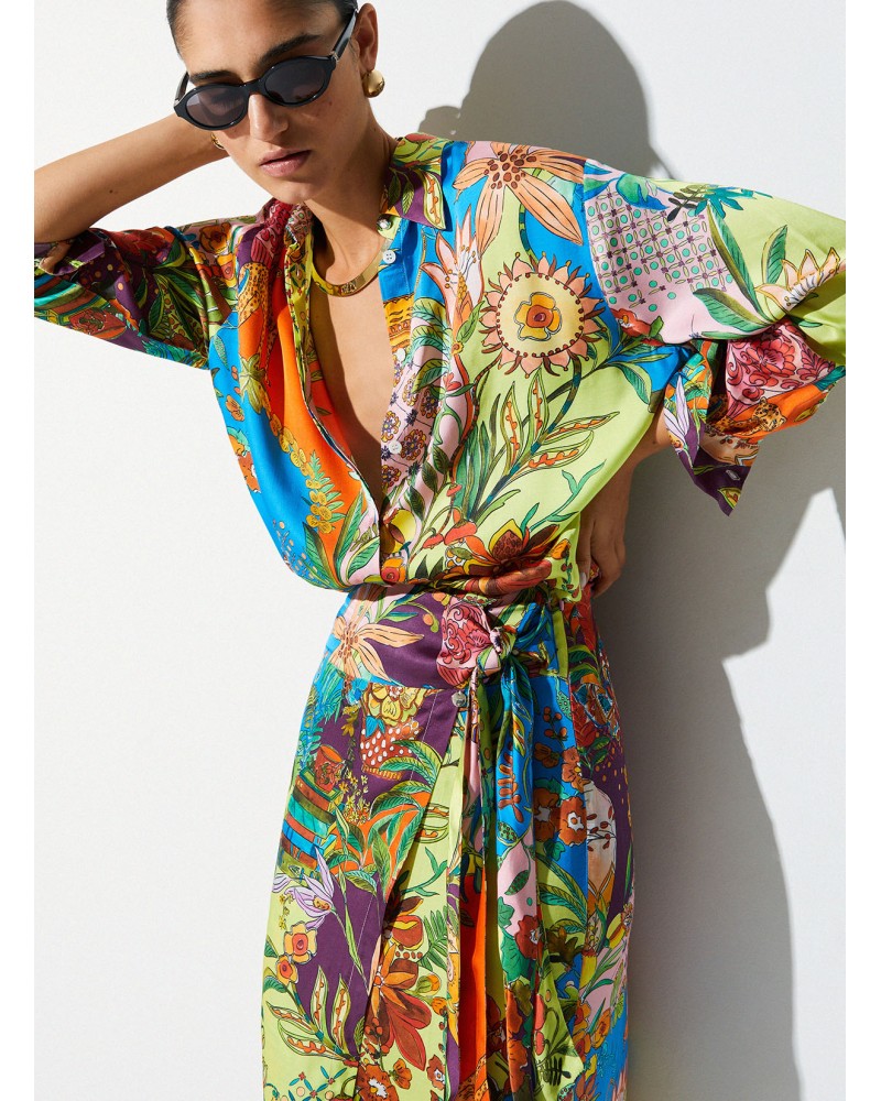 Chemise satin LIU JO imprimé multicolore LIU JO - 3