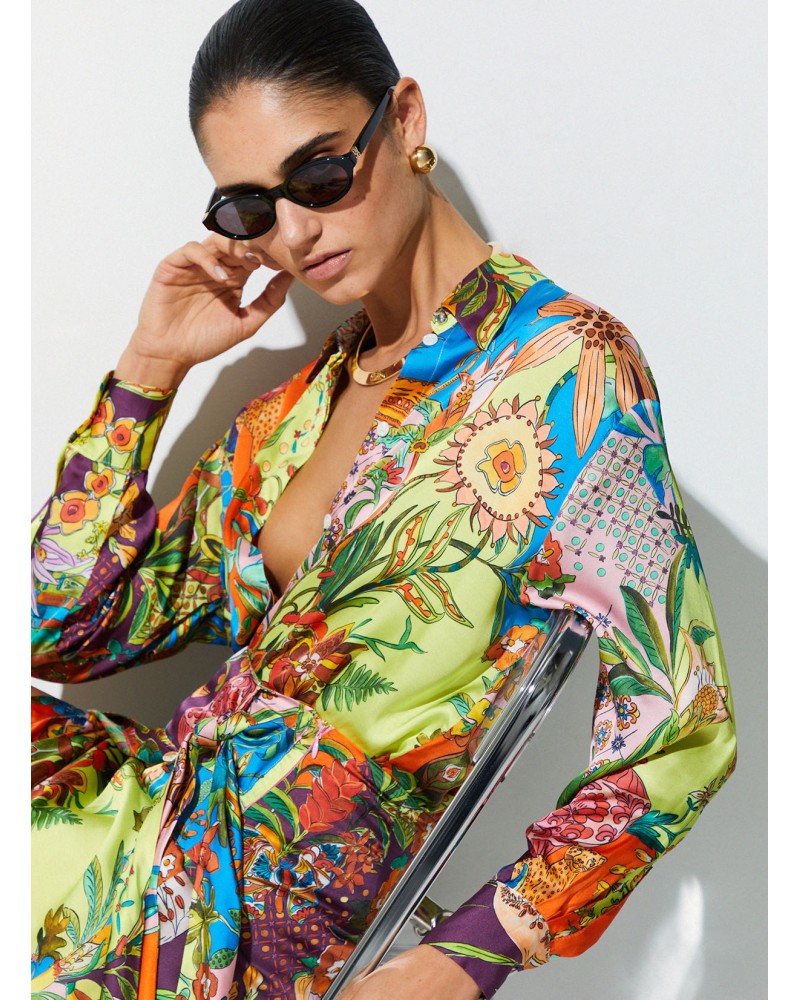 Chemise satin LIU JO imprimé multicolore LIU JO - 4